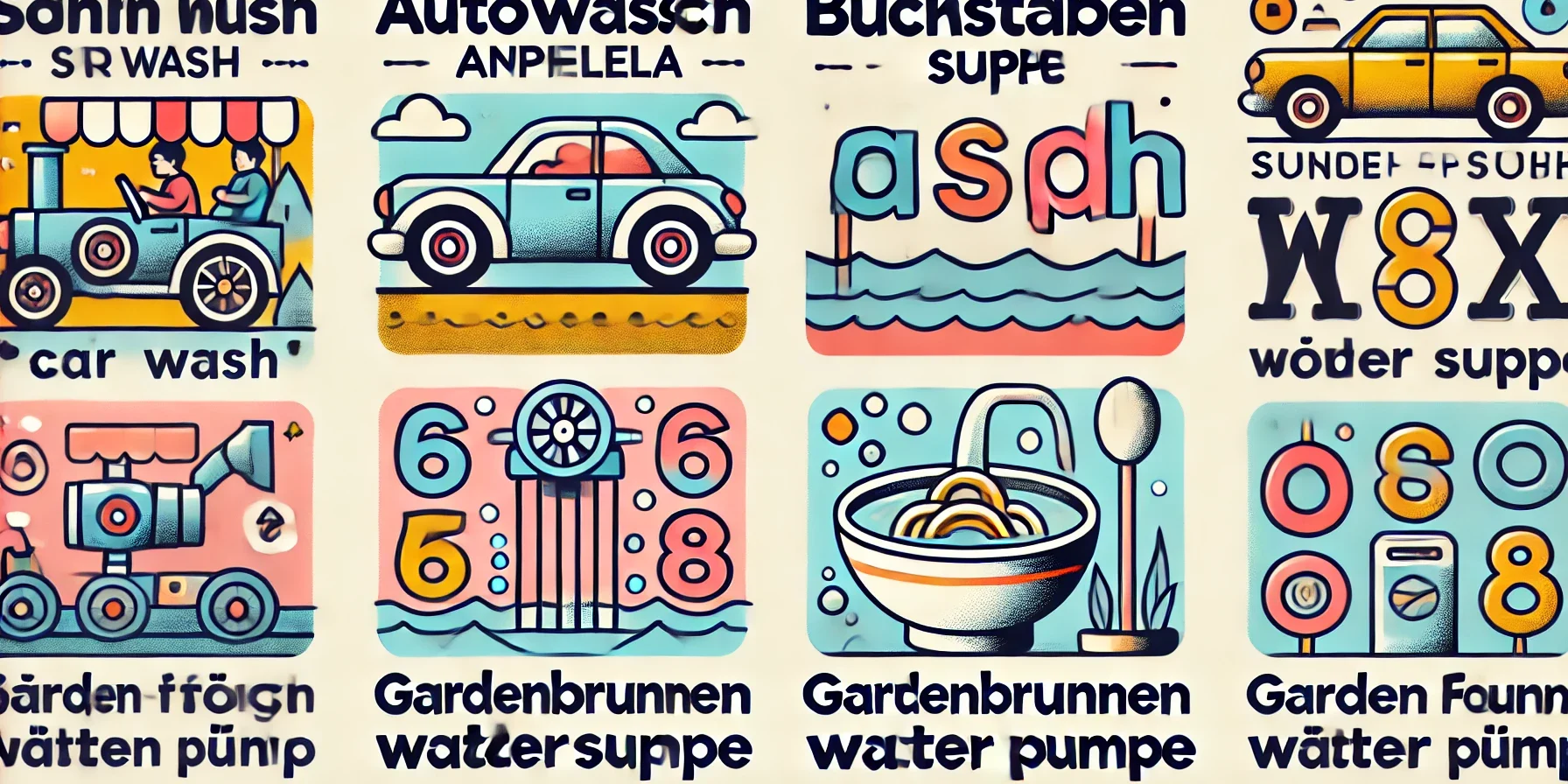 Wörter mit 6, 7 oder 8 Silben – Beispiele & Liste